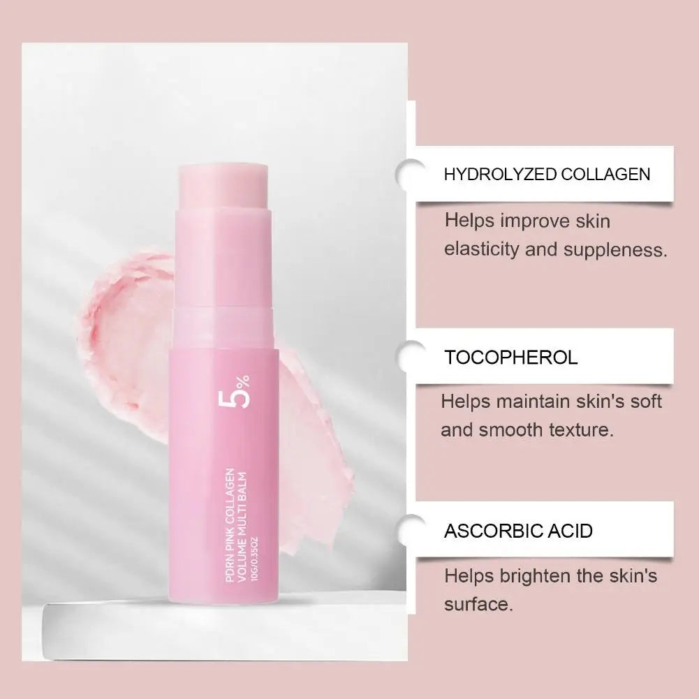 PDRN Collagen Multi Balm Portable Hydrating Stick Ph-Balanced Sensitive Skin Safe Barrier Repair Long-Lasting Moisturizing Cream