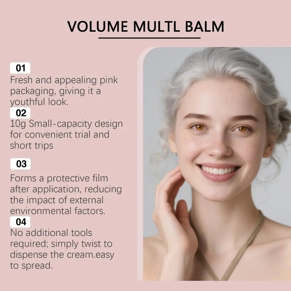 PDRN Collagen Multi Balm Portable Hydrating Stick Ph-Balanced Sensitive Skin Safe Barrier Repair Long-Lasting Moisturizing Cream
